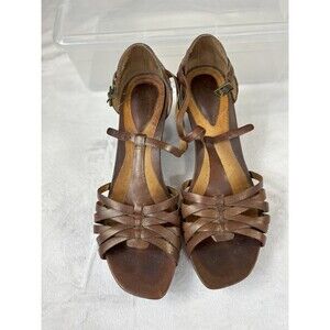 Clarks Active Air Brown Wedge Sandals Size 9.5